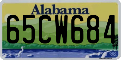 AL license plate 65CW684