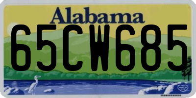 AL license plate 65CW685