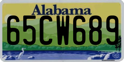 AL license plate 65CW689