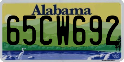 AL license plate 65CW692