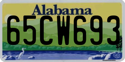 AL license plate 65CW693