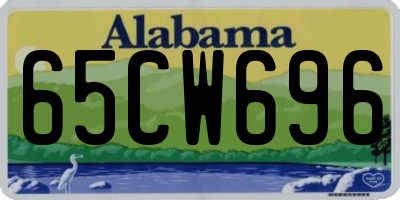 AL license plate 65CW696