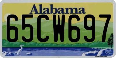 AL license plate 65CW697