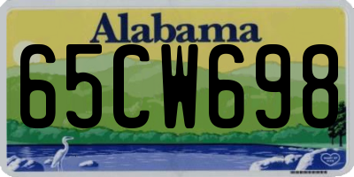 AL license plate 65CW698