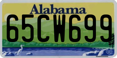 AL license plate 65CW699