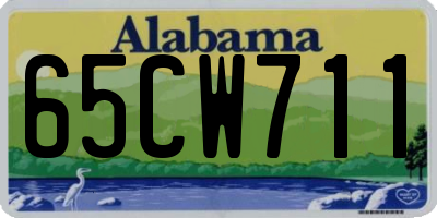 AL license plate 65CW711