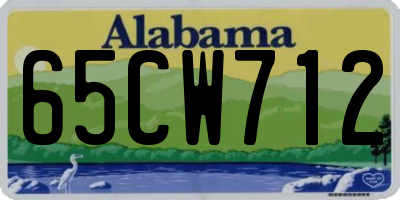 AL license plate 65CW712