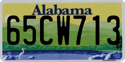 AL license plate 65CW713