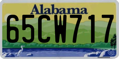 AL license plate 65CW717