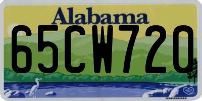 AL license plate 65CW720
