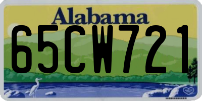 AL license plate 65CW721