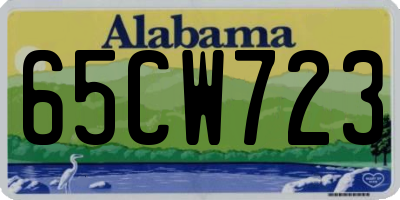 AL license plate 65CW723