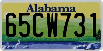 AL license plate 65CW731