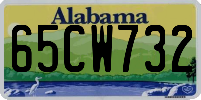 AL license plate 65CW732