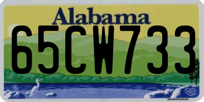 AL license plate 65CW733