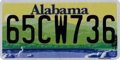 AL license plate 65CW736