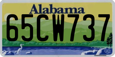 AL license plate 65CW737