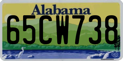 AL license plate 65CW738