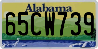 AL license plate 65CW739