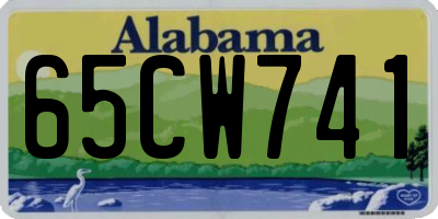 AL license plate 65CW741