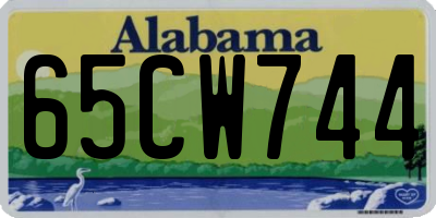 AL license plate 65CW744