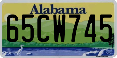AL license plate 65CW745