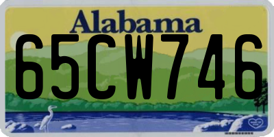 AL license plate 65CW746