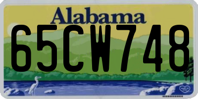 AL license plate 65CW748