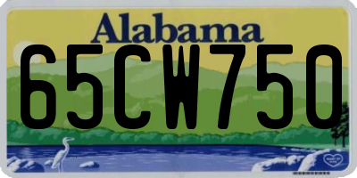 AL license plate 65CW750