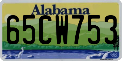 AL license plate 65CW753