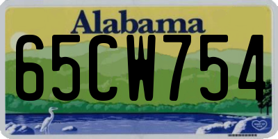 AL license plate 65CW754
