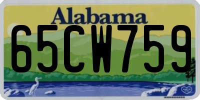AL license plate 65CW759