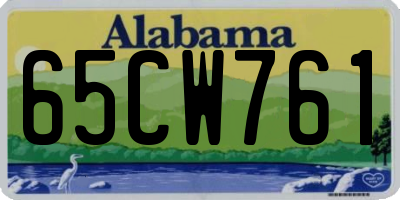 AL license plate 65CW761
