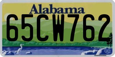 AL license plate 65CW762