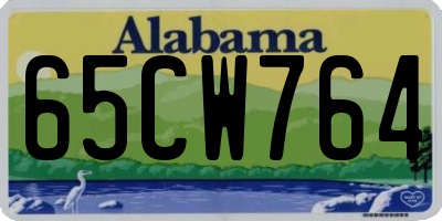 AL license plate 65CW764