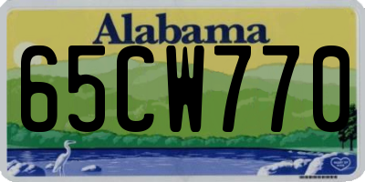 AL license plate 65CW770