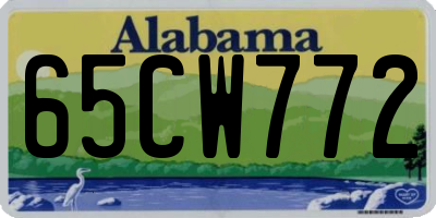 AL license plate 65CW772