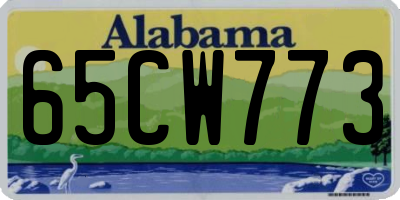 AL license plate 65CW773