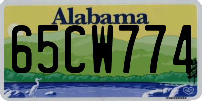 AL license plate 65CW774