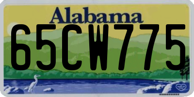 AL license plate 65CW775