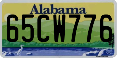 AL license plate 65CW776