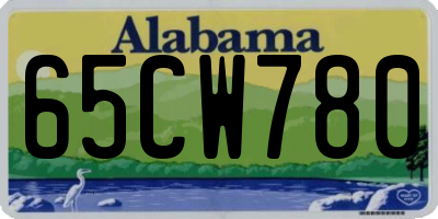 AL license plate 65CW780