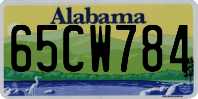 AL license plate 65CW784