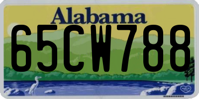 AL license plate 65CW788