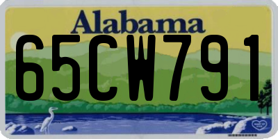 AL license plate 65CW791
