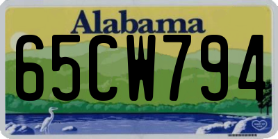 AL license plate 65CW794