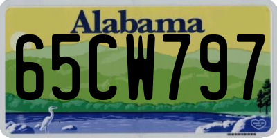 AL license plate 65CW797