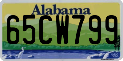 AL license plate 65CW799