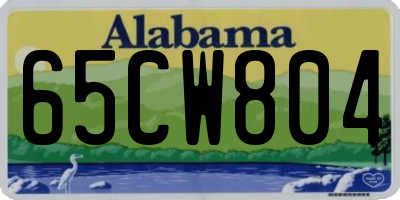 AL license plate 65CW804