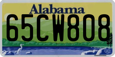 AL license plate 65CW808